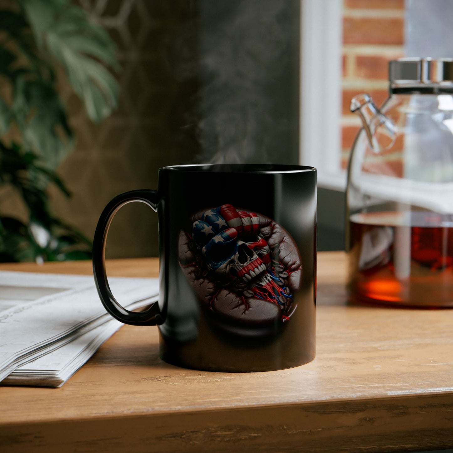 Coffee Mug - Patriot Bean Logo - Black
