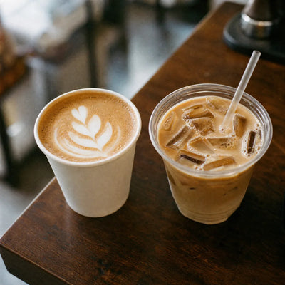 Espresso drinks poured by Ballston Brothers