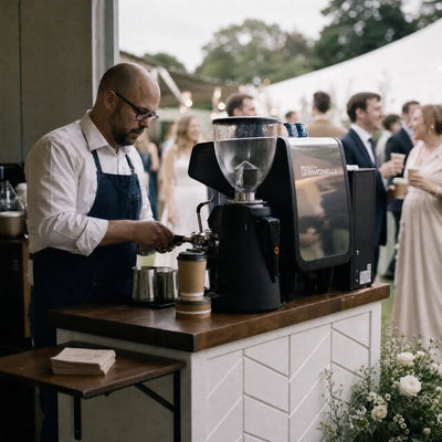Ballston Brothers coffee catering bar at a private party in Saratoga Springs, NY