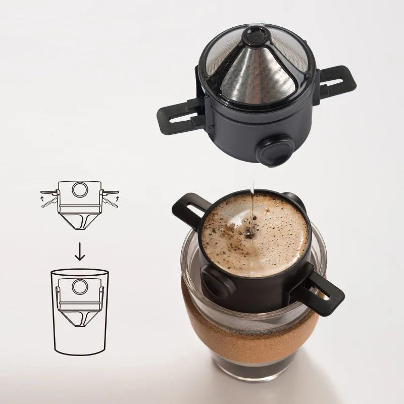 Foldable Stainless Steel Pour Over Coffee Dripper
