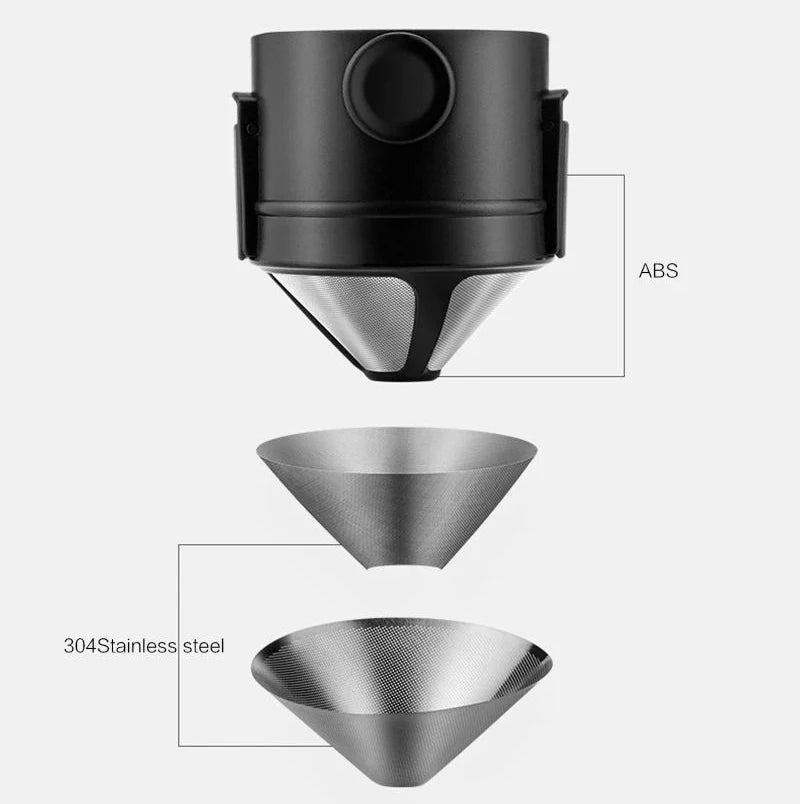 Foldable Stainless Steel Pour Over Coffee Dripper