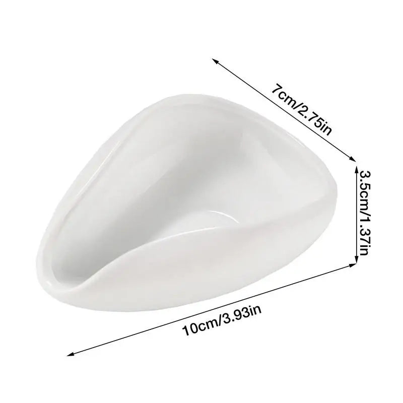 Pure White Ceramic Coffee Bean Dosing Tray & Tea Scoop Set