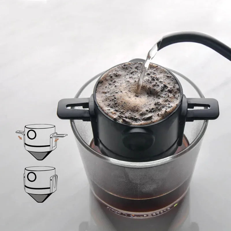 Foldable Stainless Steel Pour Over Coffee Dripper