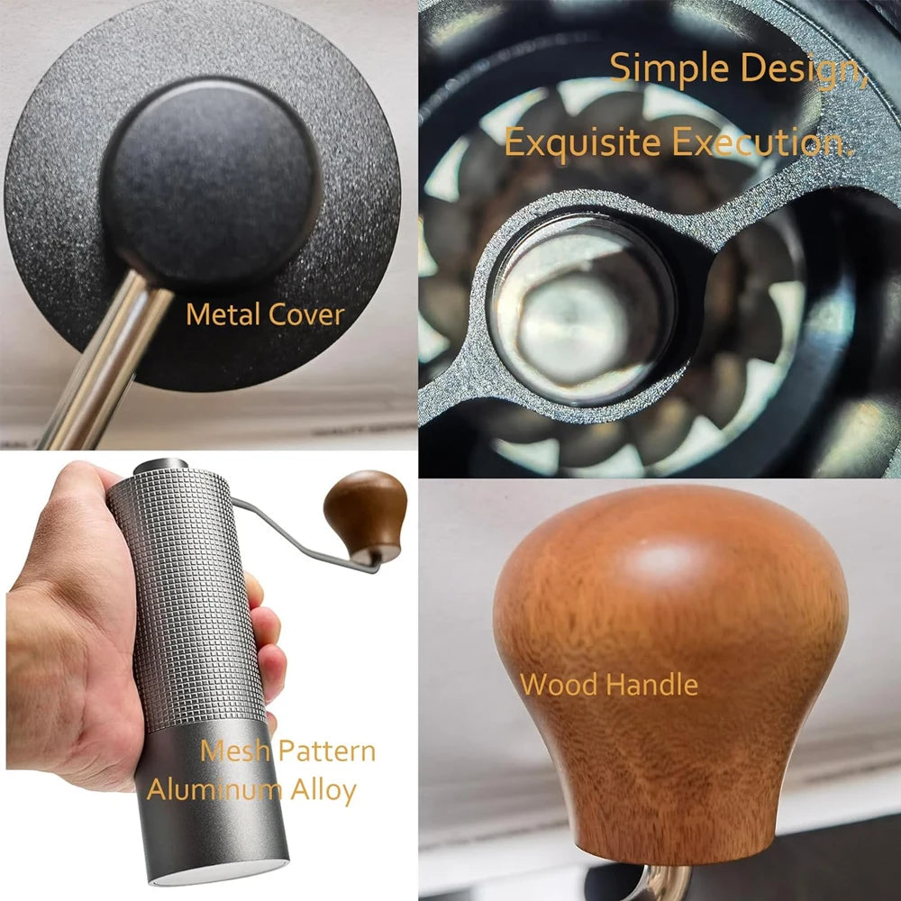 Manual Coffee Grinder with Stainless Steel Conical Burr