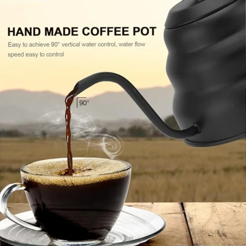 Gooseneck Coffee Kettle – Stainless Steel with Built-In Thermometer