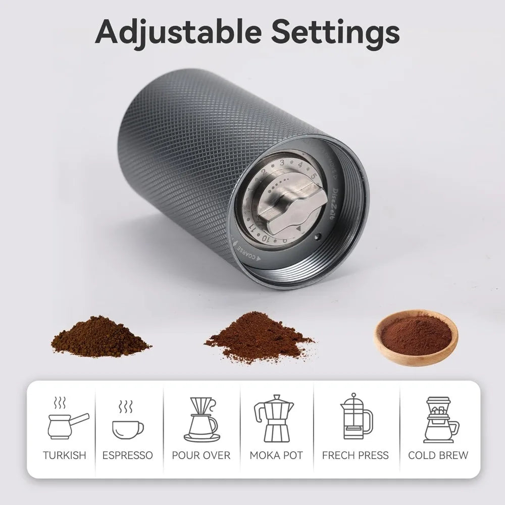 Manual Coffee Grinder with Stainless Steel Conical Burr