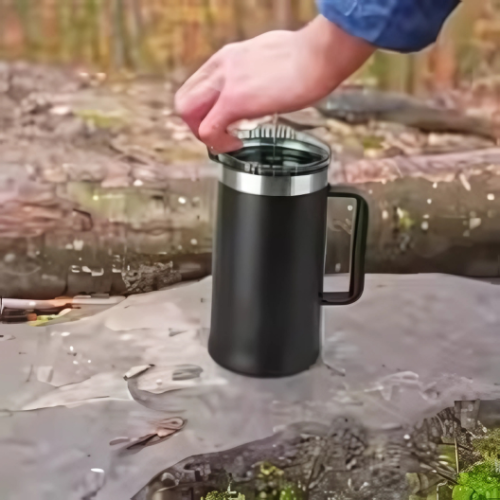 Double-Wall Stainless Steel French Press Coffee Maker