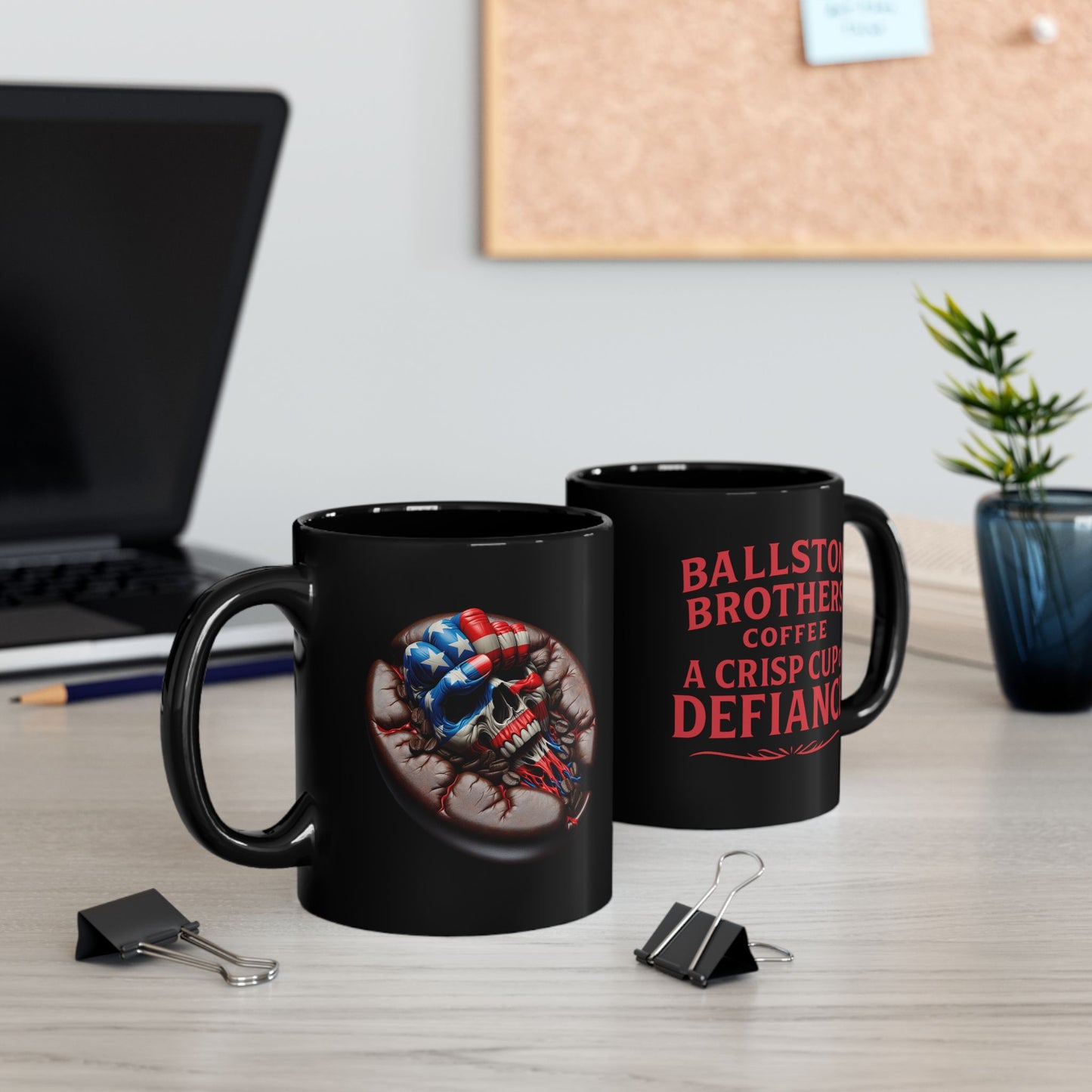 Coffee Mug - Patriot Bean Logo - Black