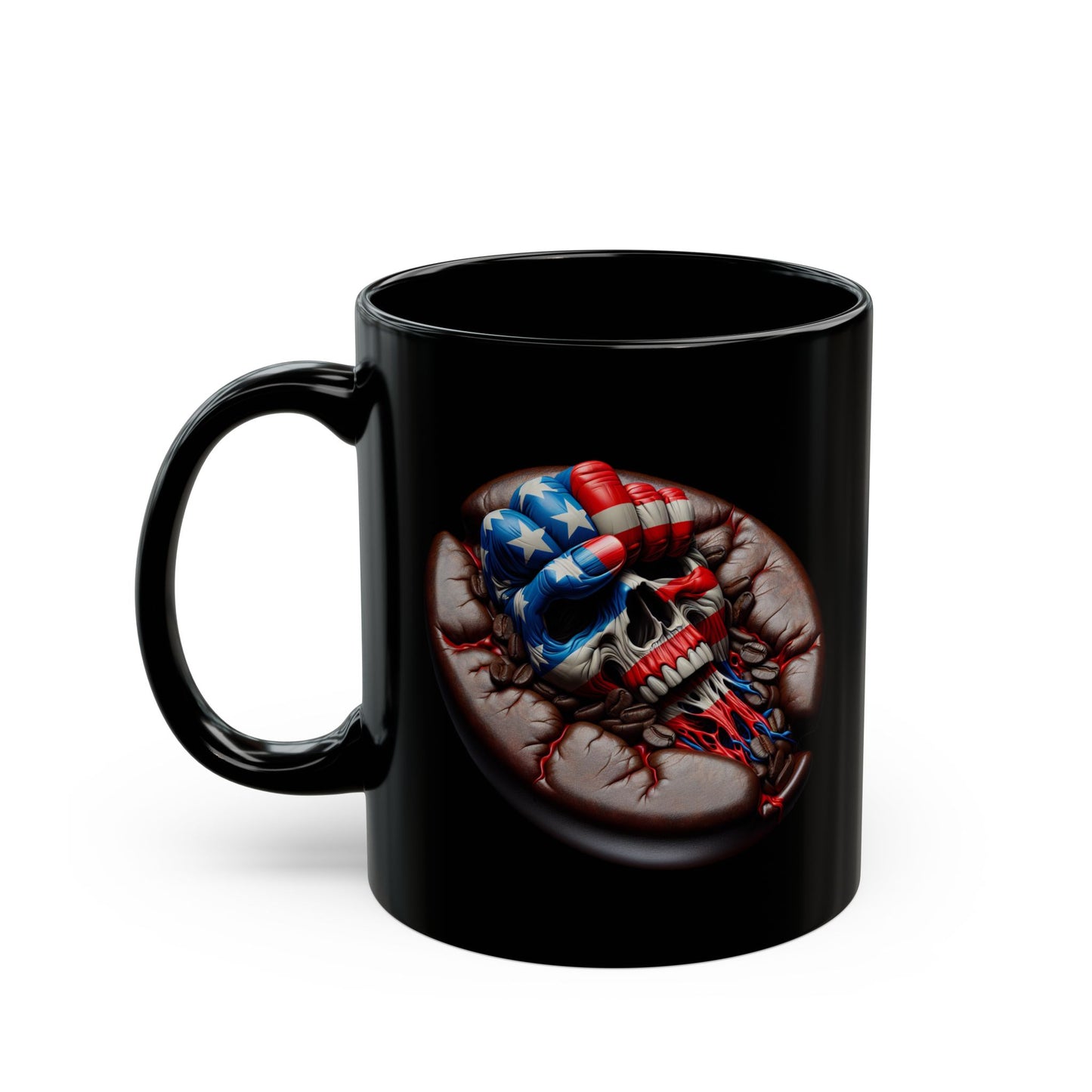 Coffee Mug - Patriot Bean Logo - Black