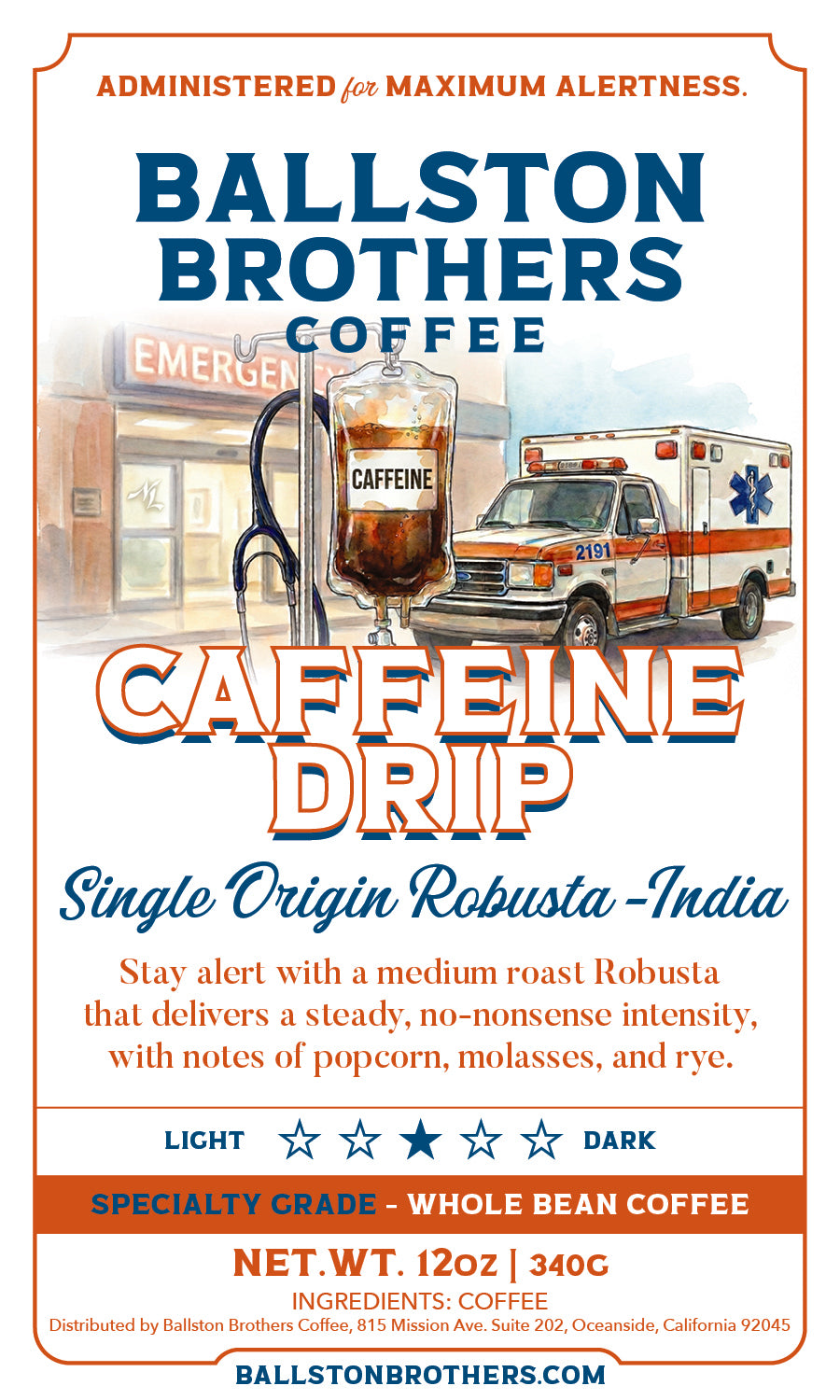 Caffeine Drip -Single Origin India Robusta