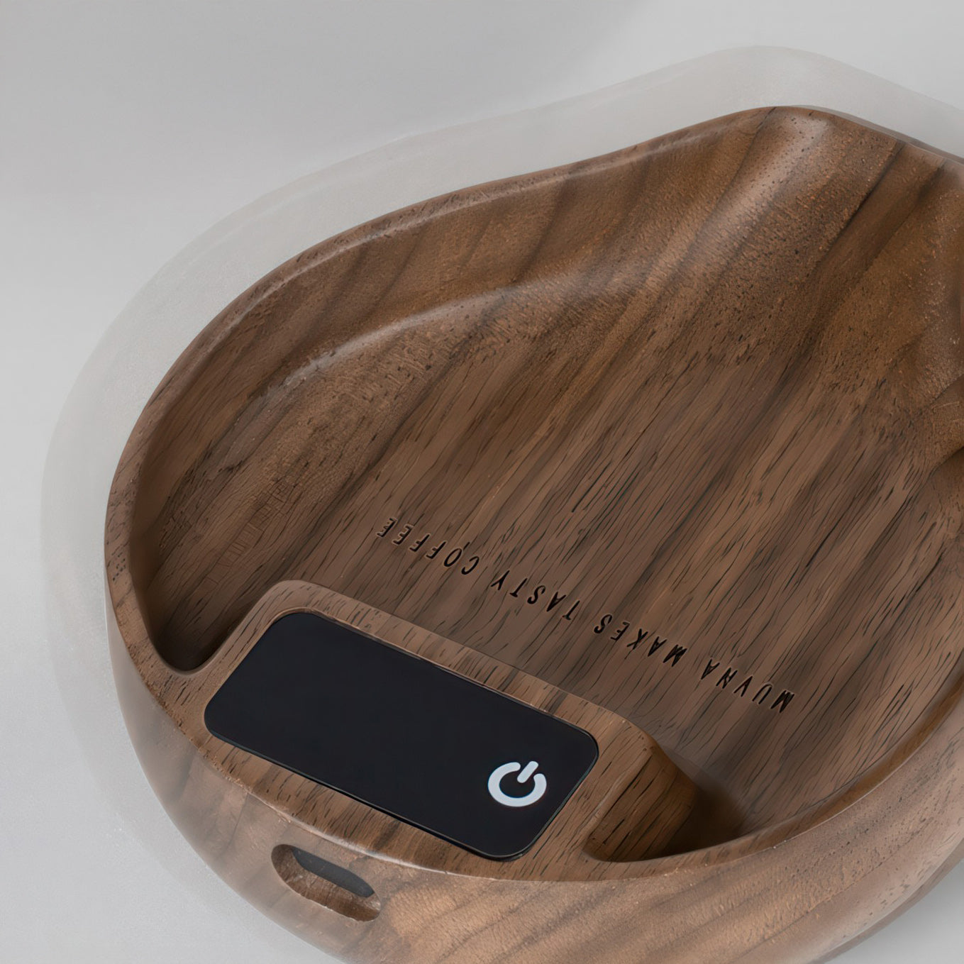 Electronic Walnut Coffee Scale With Leaf Shade