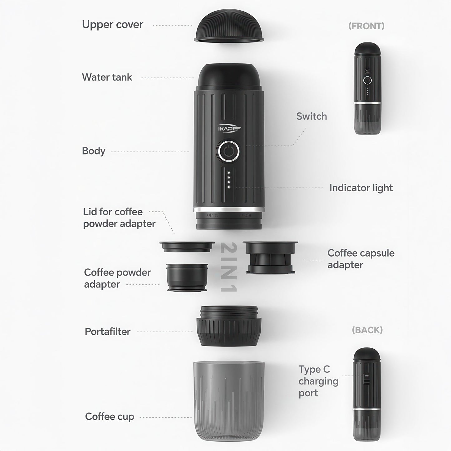 Portable Electric Espresso Coffee Maker